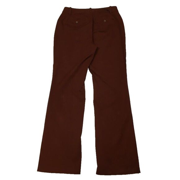 Eddie Bauer Womens 6 Blakely Fit Bootcut Dress Pants Cotton Stretch Burgundy - Picture 13 of 15